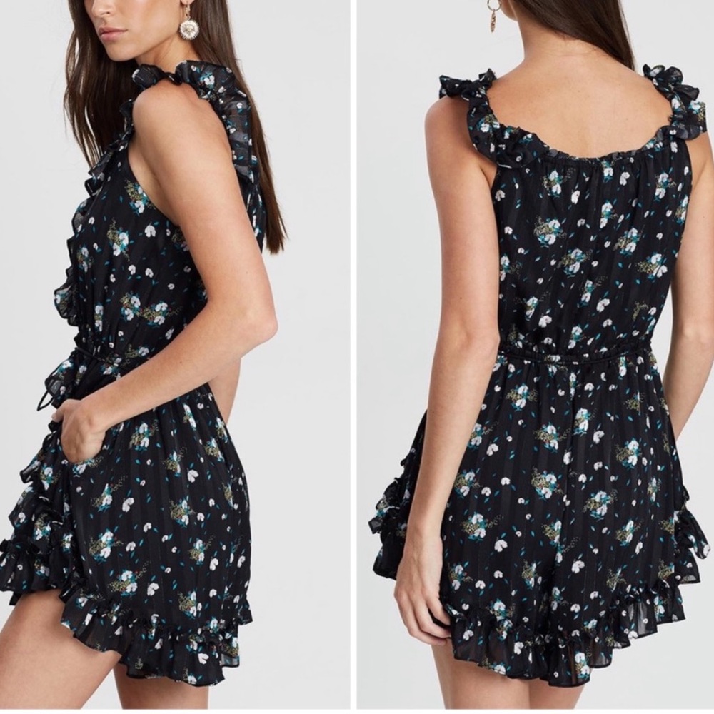 Elliatt Floral Ruffle Romper - Picture 3 of 17